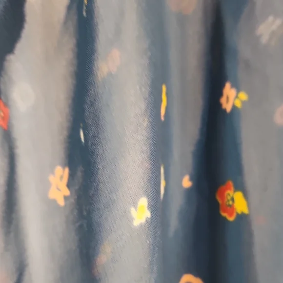 Brooklyn Industries Blue Floral Sheer Top - Picture 3 of 3